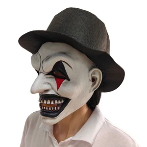 Halloween Christmas Latex Full Face Masks Men Women Adult Jack's White Skull with Beard Horror Movie Cosplay Props