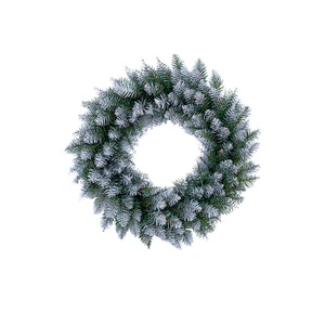 Hot Sale Indoor Outdoor 30cm 40cm PVC Christmas Wreath Green Tips Classic Handmade Ratopo Christmas Decorations