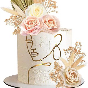 Cake Decorating Supplies Face Acrylic Cake Topper Toppers for Valentine's Day Birthday Dessert Wedding Party Cake Decor