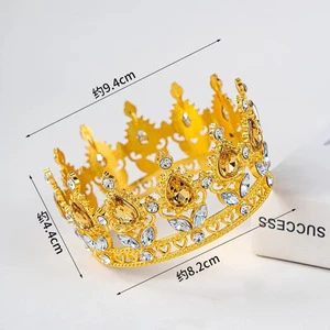 Alloy Bridal Tiara Birthday Party Cake Crown Decoration Flower Decoration Crown Cake Topper
