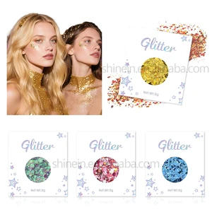 Hot Sale Holographic Eco Friendly Chunky Face Body Glitter PET Laser Make Up Glitter Powder For Decoration