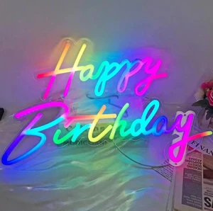Popular LED Custom Neon Signs with Custom Logo Acrylic & Silicone Material for Wedding Party Decorations