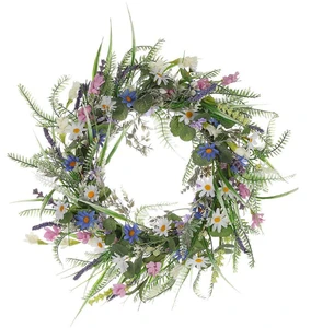 Handmade Spring Rainbow Tulip Wreath Ornament For Easter Festival