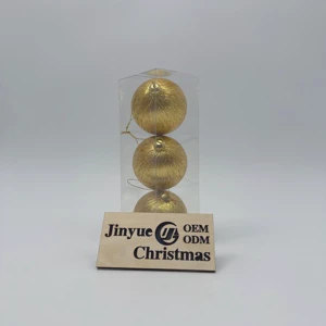 Customized Christmas Ball Christmas Tree Decorations Christmas Supplies Silk Balls Striped Balls Pendants Party Ornaments