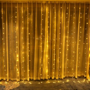 Twinkle Star 3M X 3M 300 LED Window Waterfall Curtain String Light EU/ US Plug for Wedding Party Outdoor Indoor Wall Decorations