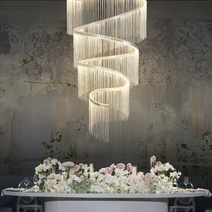 Wedding Spiral Hanging Ceiling RGB Led Chandelier Party Decoration Lamp Props for Wedding Event Wedding Ceiling Decoration