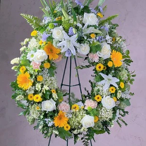 YiLiang 25inches Floral Foam Ring 65cm Wreath Decoration for Christmas Graduation Halloween Mother's Day Flower