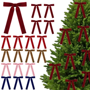 2.5CM Velvet Bow Christmas Tree Ornament Christmas Wreath Suitable for Home Decor Weddings Indoor and Outdoor Settings
