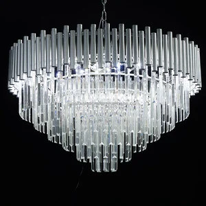 Popular Modern Acrylic Wedding Decoration Prop Chandelier Elegant Grand Hall Ceiling Lighting for Wedding Ceremony Reception