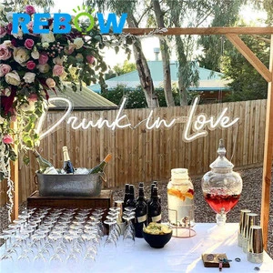 Rebow Wall Mounted High Quality Neon Wedding Sign Lights Wall Art Love Led Neon Light