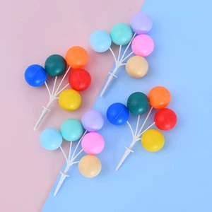 Hot Selling Candy-Colored Plastic Balloons 5 Happy Birthday Balls for Cake Decoration for Children's Day Christmas Father's Day