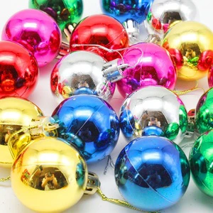 3CM Mixed Colors Plastic Christmas Ball Set Christmas Baubles Xmas Tree Hanging Christmas Decorations Ornaments