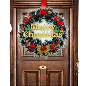 Cosmic Dried Flower New Autumn Wood Eco-Friendly Non-Toxic Fashionable Soft 10 Inch Christmas Wreath Garland Red Bow Factory