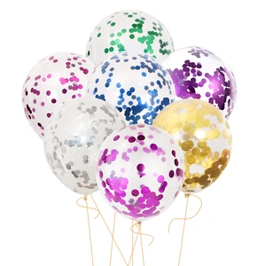 12 Inch Clear Party Balloons with Confetti Inside Latex for Party Decorations Wedding Bridal Proposal Confetti Balloons