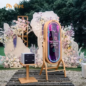 New Vintage Oak Touch Screen Weddings PhoPrint Photo Booth Gif Signature Photo Booth for Activities