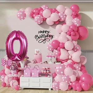 Pink butterfly Themed Balloon Chain for Decorating Girls' Birthday Parties