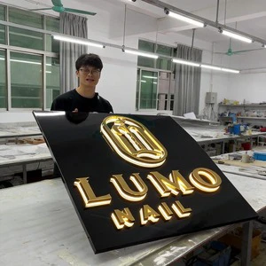 High Quality Metal Gold Letters Reception Sign For Decoration Metal Wall Signs For Adversting Sign