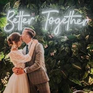 Dropshipping Custom Neon Sign Letters Couple Wedding Romantic Neon Light Better Together Neon Sign for Wedding Backdrop Decor