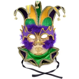 Venetian Mask Lady Mardi Gras Wolf Mask With Feather And Flower