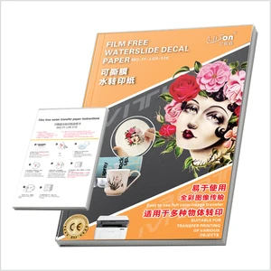 DIY A4 White Film-Free Water Transfer Clear Decal Paper Sheets Custom Logo Customizable Back For Cosmetic Box Photo Transfer