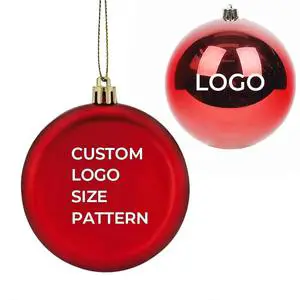 Bulk Wholesale Decorative Ornaments Items Large Giant Plastic Hanger 15cm Christmas Ball