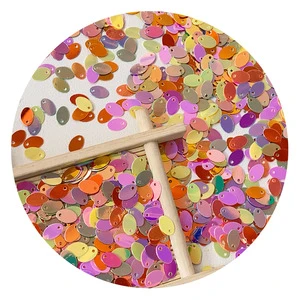 Flat Loose Glitter Sequins With Side Hole Sequins for Wedding Party Handicraft Decorations Materials