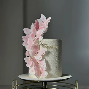 Hot Selling 10pcs Ins-style Butterfly Cake Topper White Pink with Diamond Butterfly Wedding Birthday Cake Decorating Supplies