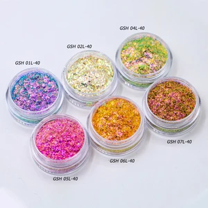 New Super Chameleon 12 Colors Cosmetics Grade Holo Glitter for Eyeshadow Candy Aurora Flakes