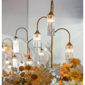 Luxury Modern Design Metal Acrylic White Wedding Decoration Lights LED Remote Control AC 85-265V for Wedding Hall Hotel Events