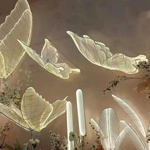 F103 New Design Wedding Decorative Lights Hot Sea Urchin Chandelier with Flower Butterfly Road Lead Wedding Layout Props