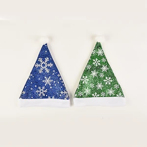 Wholesale Light Up Christmas Hat Glitter Snowflake and Plaid Design Festive Party Hats for Holiday Celebrations