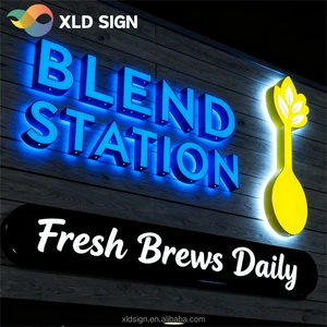 Customizable Front Illuminated Business Metal Sign Illuminated Letters Outdoor Advertising Decoration Logo