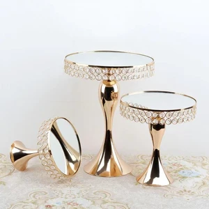 Cake Stand Dessert Cupcake Pastry Candy Display Plate Pedestal Holder Round Metal for Wedding Event Birthday Party Decor