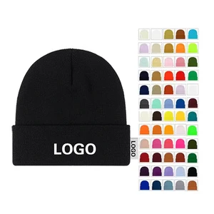 2026 Trending Product High Quality Custom Embroidery Logo Classic Winter Hats Knit Beanies Knitted Beanie Hat With Custom Logo