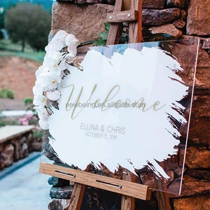 Customized Wedding Welcome Sign Transparent Acrylic Wedding Decoration