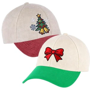 HBA55 Linen Legacy Structured Mid Profile Christmas Holiday Hat Caps 6 Panel Baseball Cap With Embroidery Logo