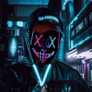 2024 Wholesale Plastic Horror LED Mask for Halloween Party