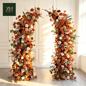 Wholesale Handmade Brown Flower Arch Backdrop Horn Arch For Outdoor Event Decor
