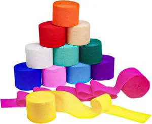 HKH Wedding Birthday Bridal Shower Christmas In-Door Fun Party Rainbow Decorations Crepe Paper Streamers