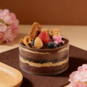 Small Transparent Rectangle Dessert Cake Boxes Clear Square Cake Plastic Packaging Container For Tiramisu Mousse