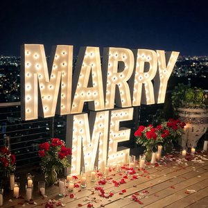 Best-Selling Waterproof Marry Me 3ft 4ft 5ft 3D LED Stainless Steel Marquee Letters For Event Wedding Party Supplies