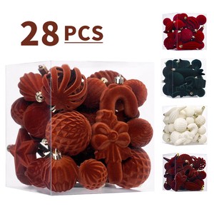 SHUANGYUAN Hot Sale Christmas Ball In Stock Low MOQ Of One Carton Popular Christmas Ball Tree Ornaments With Velvet Finish