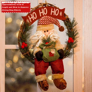 AYOYO Outdoor Decorating Welcome Sign Garage Door Wreath Christmas Door Window Hanging Decoration Garland