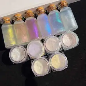 Cosmetics Grade Color Shifting Mica Pigment Powder Diamond Dazzle Aurora Chameleon Powder for Eyeshadow Lip Gloss Soap Making