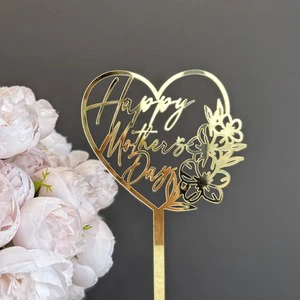 Wholesale Mother's Day Cake Decoration Acrylic Mother's Day Party Decor