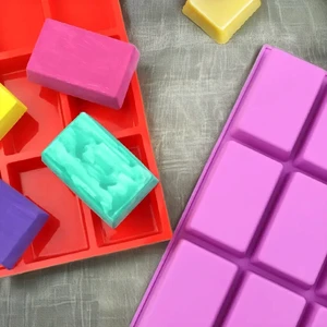 Hot 24 Cavity Silicone Square Mold for Pudding Candy & Soap Crafting Handmade Candle Decorating Tool Cake Supplies