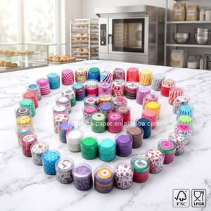 Wholesale Food Grade Disposable Paper Cupcake Liners Round Shaped 100 Pieces Cupcake Cups Cupcake Wrapper for Baking