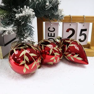Wholesale Glass Christmas Tree Balls Ornaments Sets for Merry Christmas New Year Party Decoration