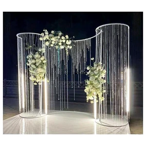 New Design Wedding Iron Arch Frame Stand Wall Backdrops Frame Metal Arch Backdrop for Wedding Decoration