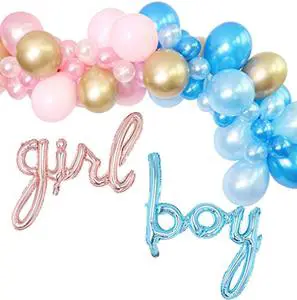 Direct Manufacturer's Best Quality Pink Blue Golden Shade Party Balloons for Gender Reveal Thanksgiving Baby's Celebration